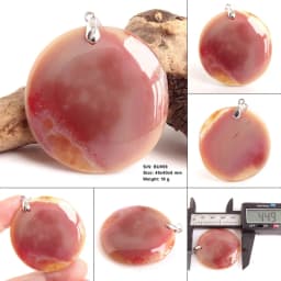 Women & Men Fashion Jewelry Round Pendants Necklaces With Chain Wholesale Natural Botswana Agate Stone for Jewelry Making BK347H