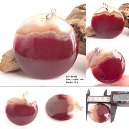 Women & Men Fashion Jewelry Round Pendants Necklaces With Chain Wholesale Natural Botswana Agate Stone for Jewelry Making BK347H