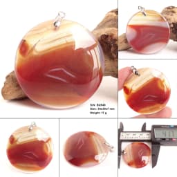Women & Men Fashion Jewelry Round Pendants Necklaces With Chain Wholesale Natural Botswana Agate Stone for Jewelry Making BK347H