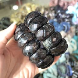 Wholesale 12X24mm Cut Natural Stone Agate Crystal Energy Stone Bracelet Single Layer Hand Sign Men's and Women's Fashion Jewelry