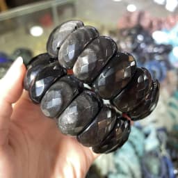 Wholesale 12X24mm Cut Natural Stone Agate Crystal Energy Stone Bracelet Single Layer Hand Sign Men's and Women's Fashion Jewelry