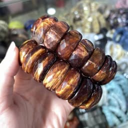 Wholesale 12X24mm Cut Natural Stone Agate Crystal Energy Stone Bracelet Single Layer Hand Sign Men's and Women's Fashion Jewelry