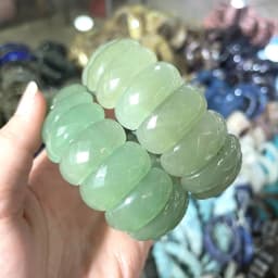 Wholesale 12X24mm Cut Natural Stone Agate Crystal Energy Stone Bracelet Single Layer Hand Sign Men's and Women's Fashion Jewelry