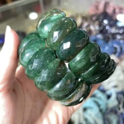 Wholesale 12X24mm Cut Natural Stone Agate Crystal Energy Stone Bracelet Single Layer Hand Sign Men's and Women's Fashion Jewelry
