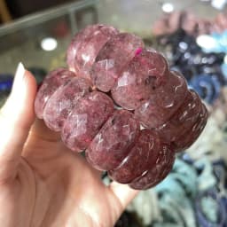 Wholesale 12X24mm Cut Natural Stone Agate Crystal Energy Stone Bracelet Single Layer Hand Sign Men's and Women's Fashion Jewelry