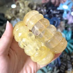 Wholesale 12X24mm Cut Natural Stone Agate Crystal Energy Stone Bracelet Single Layer Hand Sign Men's and Women's Fashion Jewelry