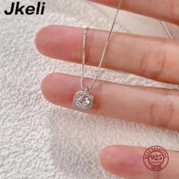 Jkeli 2026 NEW 100% 925 Sterling Silver Winter Collection Sparkling Love Necklace Fit DIY Women Fashion Original Jewelry Gift