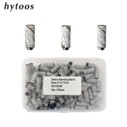 HYTOOS 3mm Small White Sanding Bands Without Stainless Steel Mandrel Electric Nail Drill Bits Accessories Manicure Cuticle Clean