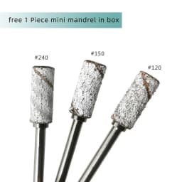 HYTOOS 3mm Small White Sanding Bands Without Stainless Steel Mandrel Electric Nail Drill Bits Accessories Manicure Cuticle Clean