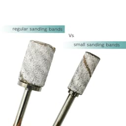 HYTOOS 3mm Small White Sanding Bands Without Stainless Steel Mandrel Electric Nail Drill Bits Accessories Manicure Cuticle Clean