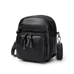 Yogodlns Vintage Crossbody Bag Women Soft PU Leather Shoulder Bag Multifunction Messenger Bag Small Square Bag Big Capacity Bag