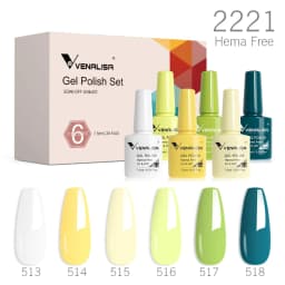 Venalisa Gel Nail Polish 6pcs/lot x7.5ml Soak Off UV LED Nails Varnish Set Semi Permanent Nail Art Gels Lacquer Gift Box Kit
