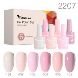 Venalisa Gel Nail Polish 6pcs/lot x7.5ml Soak Off UV LED Nails Varnish Set Semi Permanent Nail Art Gels Lacquer Gift Box Kit