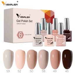Venalisa Gel Nail Polish 6pcs/lot x7.5ml Soak Off UV LED Nails Varnish Set Semi Permanent Nail Art Gels Lacquer Gift Box Kit