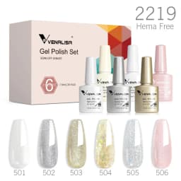 Venalisa Gel Nail Polish 6pcs/lot x7.5ml Soak Off UV LED Nails Varnish Set Semi Permanent Nail Art Gels Lacquer Gift Box Kit