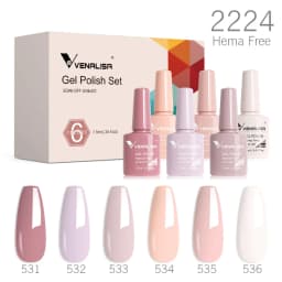 Venalisa Gel Nail Polish 6pcs/lot x7.5ml Soak Off UV LED Nails Varnish Set Semi Permanent Nail Art Gels Lacquer Gift Box Kit