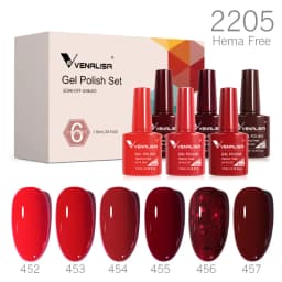 Venalisa Gel Nail Polish 6pcs/lot x7.5ml Soak Off UV LED Nails Varnish Set Semi Permanent Nail Art Gels Lacquer Gift Box Kit