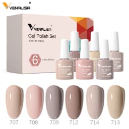 Venalisa Gel Nail Polish 6pcs/lot x7.5ml Soak Off UV LED Nails Varnish Set Semi Permanent Nail Art Gels Lacquer Gift Box Kit