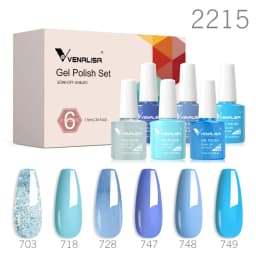 Venalisa Gel Nail Polish 6pcs/lot x7.5ml Soak Off UV LED Nails Varnish Set Semi Permanent Nail Art Gels Lacquer Gift Box Kit