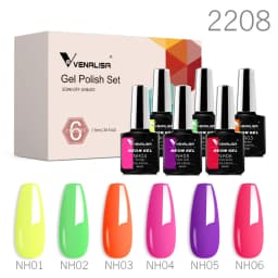 Venalisa Gel Nail Polish 6pcs/lot x7.5ml Soak Off UV LED Nails Varnish Set Semi Permanent Nail Art Gels Lacquer Gift Box Kit