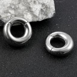 Twolobes 2PCS Daily Fashion Ear Weights Hangers 316 Stainless Steel Tunnels Gauges for Stretched Lobe Piercing Jewelry