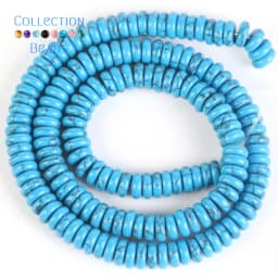 6x2mm 160Pcs Natural Stone Beads Howlite Amazonite Tiger Eye Flat Round Rondelle Beads For Jewelry Making DIY Necklace Bracelet