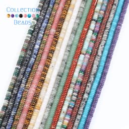 6x2mm 160Pcs Natural Stone Beads Howlite Amazonite Tiger Eye Flat Round Rondelle Beads For Jewelry Making DIY Necklace Bracelet