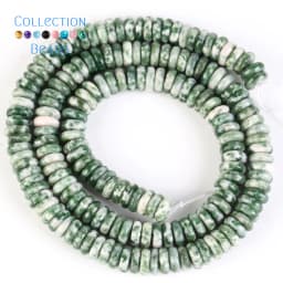 6x2mm 160Pcs Natural Stone Beads Howlite Amazonite Tiger Eye Flat Round Rondelle Beads For Jewelry Making DIY Necklace Bracelet