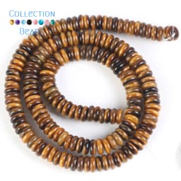 6x2mm 160Pcs Natural Stone Beads Howlite Amazonite Tiger Eye Flat Round Rondelle Beads For Jewelry Making DIY Necklace Bracelet