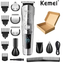 Kemei Professional Multifunction Beard Hair Trimmer Waterproof 6 In 1 Hair Clipper Electric Razor For Men Grooming Kit KM-8508