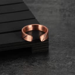 Vinterly Pure Copper Magnetic Rings Lines Adjustable Vintage 6mm Open Cuff Jewelry Wedding Bands Resizable Finger Metal Soft