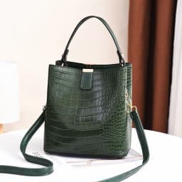 Crocodile Pattern Bucket Shoulder Bag For Women Fashion Brands Female Handbag Large Capacity Lady Crossbody Bag Handbag Purse