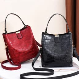 Crocodile Pattern Bucket Shoulder Bag For Women Fashion Brands Female Handbag Large Capacity Lady Crossbody Bag Handbag Purse