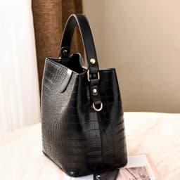 Crocodile Pattern Bucket Shoulder Bag For Women Fashion Brands Female Handbag Large Capacity Lady Crossbody Bag Handbag Purse