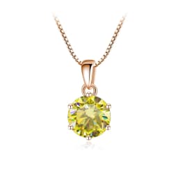 Butterflykiss 6.5mm 1.0 Carat D Moissanite Necklaces Rose Gold Plated Pendant Original Real S925 Silver Chain Jewelry For Women