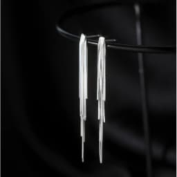 New Simple S925 Silver Long Dense Snake Bone Tassel Drop Earrings For Women Wedding Party Gift Fine Jewelry Wholesal ER097