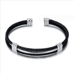 Luxury Gold Color Wire Knot Men Bracelet Hip Hop Women Stainless Steel Open Cuff Brangle Pulseira Bileklik Jewelry