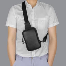 Mens Leather Small Crossbody Bag Shoulder Sling Bag Women Daypacks Chest Bag for Fishing Travel Hiking Backpacks Outdoor Sports