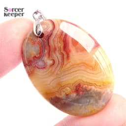 High Quality Pendentif Real Natural Crazy Lace Agate Stone Pendant Chains Necklace For Women's & Men's Jewelry Making BK996H