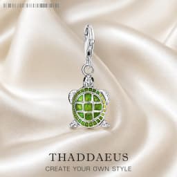 Green Turtle Charm Pendants For Women Men Brand New 925 Sterling Silver Cute Ocean Jewelry
