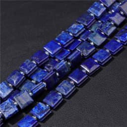 AA Natural Lapis Lazuli Stone Bead 10mm Square Flat Cube Loose Spacer Beads For Jewelry Making DIY Charm Bracelets Accessories