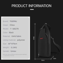 Tigernu Light Crossbody Bags For Men Waterproof Chest Bag Oxford Bags Shoulder Bag College Male Mini Sling Bag Handbag Messenger