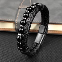Jewelry 2025 Jewelry Chakra Men's Rosary Stainless Steel Chain Beads For Bracelets Genuine Leather Women Magnetic Natural Stone