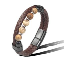 Jewelry 2025 Jewelry Chakra Men's Rosary Stainless Steel Chain Beads For Bracelets Genuine Leather Women Magnetic Natural Stone