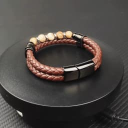 Jewelry 2025 Jewelry Chakra Men's Rosary Stainless Steel Chain Beads For Bracelets Genuine Leather Women Magnetic Natural Stone