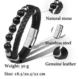 Jewelry 2025 Jewelry Chakra Men's Rosary Stainless Steel Chain Beads For Bracelets Genuine Leather Women Magnetic Natural Stone