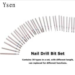 30pc Diamond Nail Drill Bits Set Milling Cutter Rotary Burr Cutter Clean Files for Electric Manicure Machine Accessory