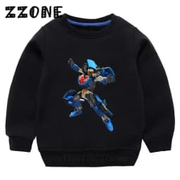 Kids Sweatshirts Tobot Evolution Transformer Robot Car Print Funny Children Hoodies Casual Baby Pullover Tops Girls Boys Clothes