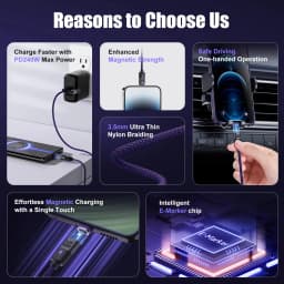 5 pieces Magnetic Cable Connectors Plug 5 pcs 16 Pins Magnetic Tips Head for Magnetic Fast Charging Cable Type C Phone Cable