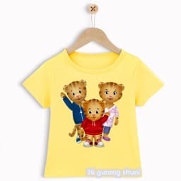 Novelty Design Boys T-Shirts Funny Daniel Tiger’S Neighborhood Cartoon Print Toddler Tshirts Summer Fashion Children’S T Shirts